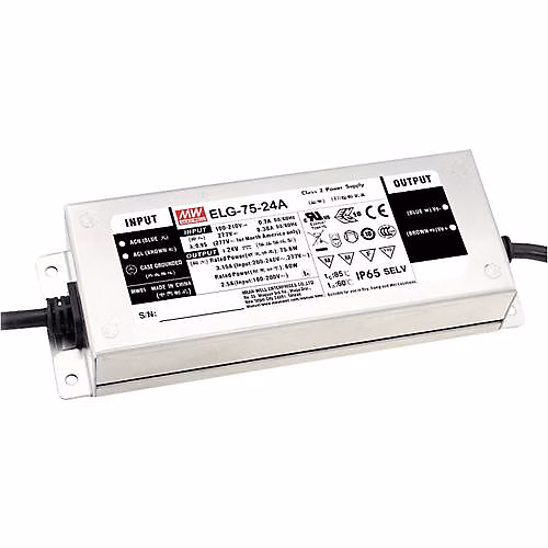 ELG – 75 | 24A | 3Y Driver LED 75 | 6 W | tension constante et courant constant | IP65 | dimmable