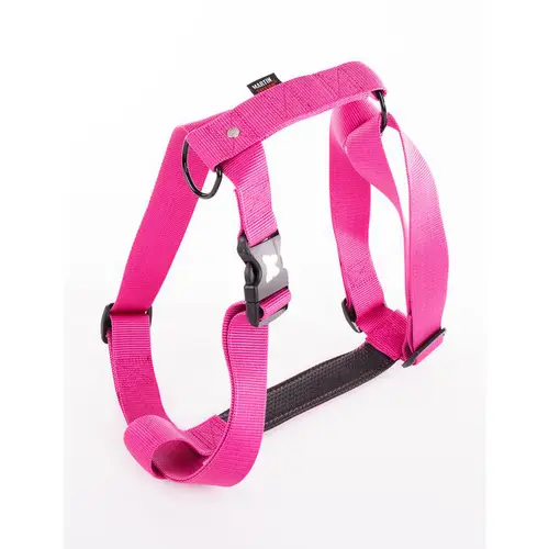 Extérieur moderne：Harnais Confort rose pour chien - 4x90/110 cm