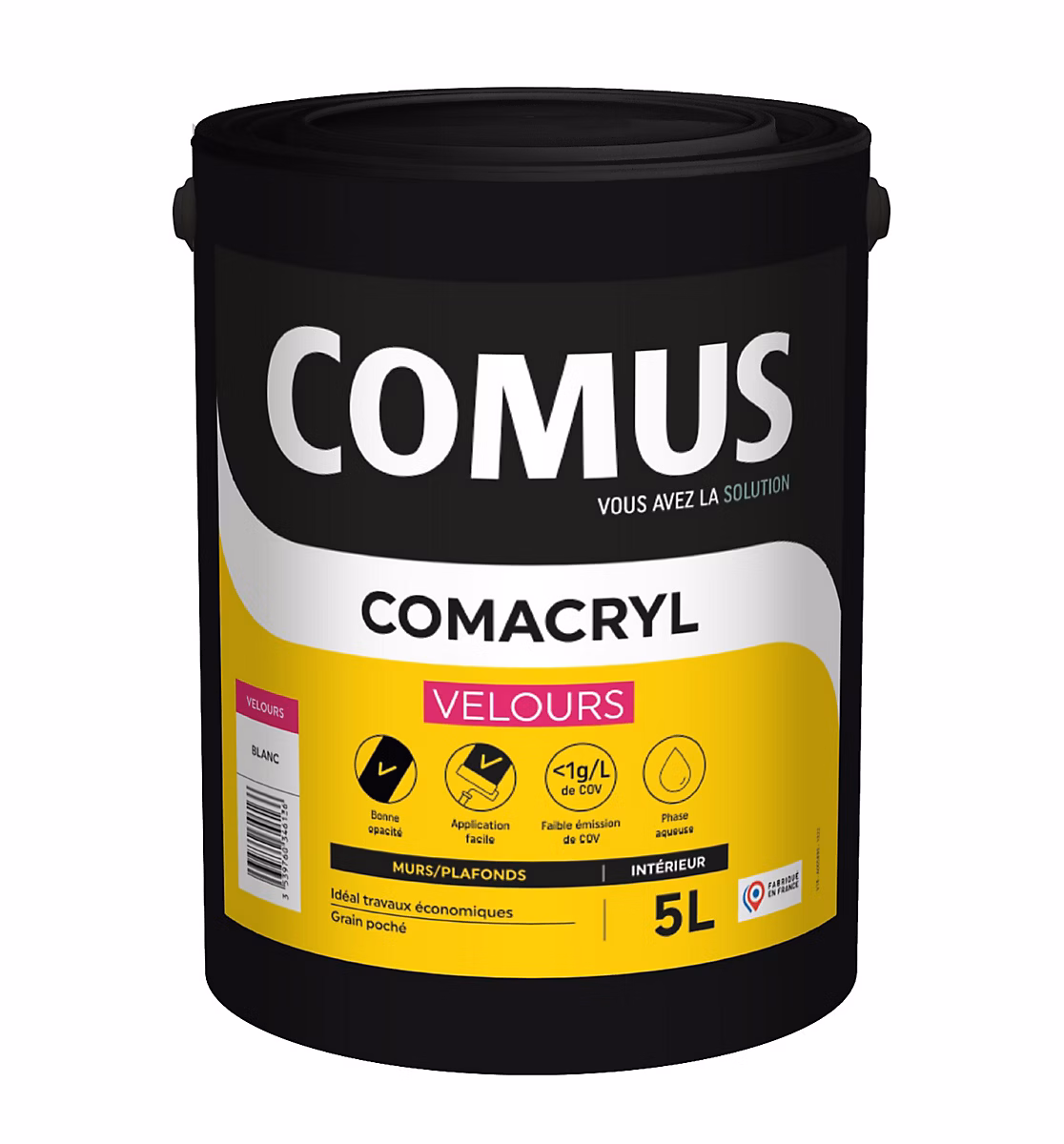 COMACRYL VELOURS 5L – Peinture de finition velours, COMUS