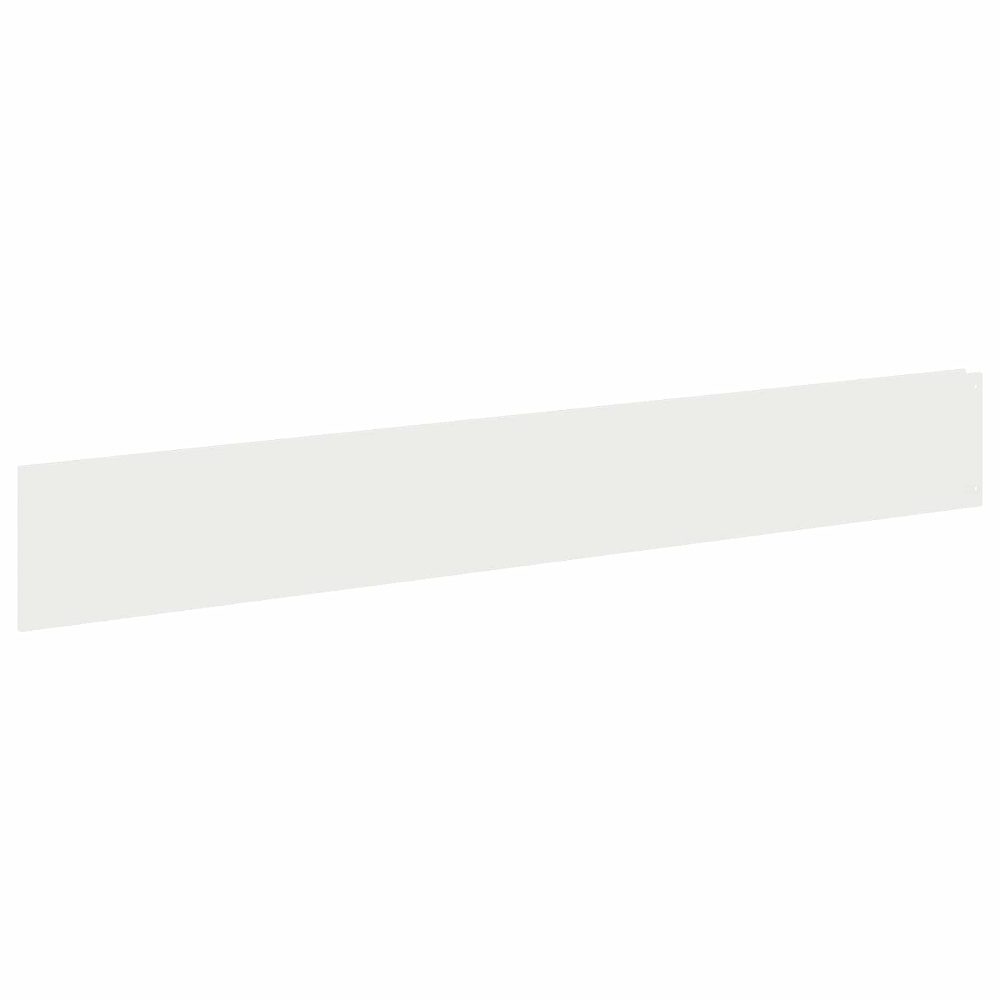 vidaXL Bordure de Pelouse 20 pc 100 x 15 cm Acier Blanc