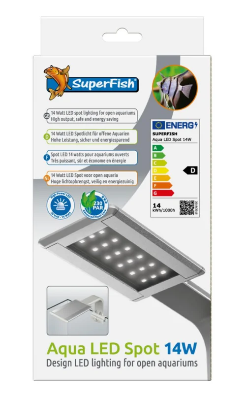 Le jardin au quotidien:Spot LED pour aquarium ouvert coloris gris 14W SuperFish