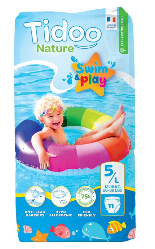 Une sélection pour le jardin:Couches de bain Spécial mer et piscine 12/18 kg Taille 5 Tidoo - x 11