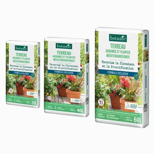 Pour votre extérieur:Terreau pour agrumes et plantes méditerranéennes botanic®