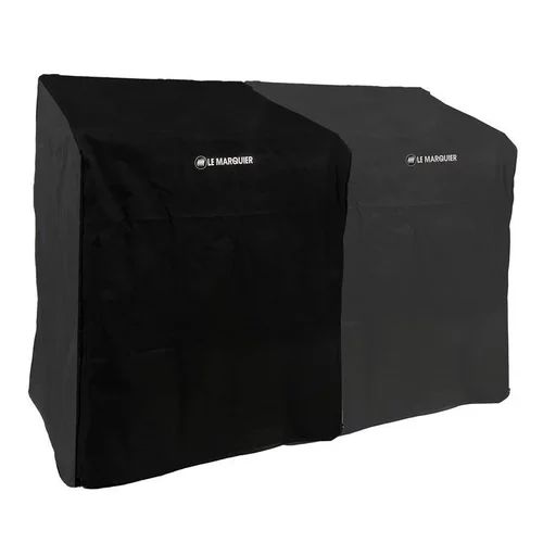 Pour simplifier le jardin:Housse de protection pour extension meuble de cuisine coloris noir en polyester Le Marquier - 110 x 65 x 85 cm