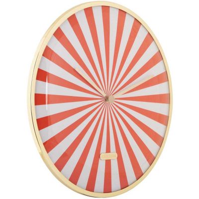 Horloge en métal Candy Swirl Dome (Orange)