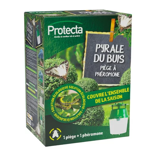 Bien pensé pour le jardin:Piège à phéromone pour pyrale du buis Protecta - Le kit