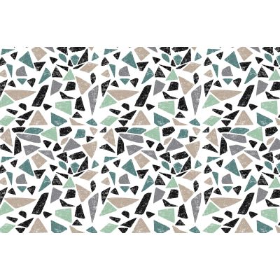 Tapis en vinyle effet mosaique vert (90 x 60 cm)