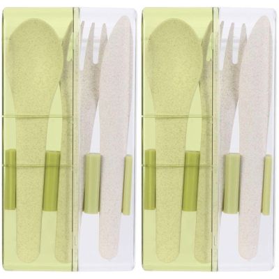 Set de couverts à emporter Eco concept (Lot de 2) (Vert)