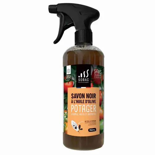 Jardin quotidien:Savon noir potager en flacon pistolet Sobac - 750 ml