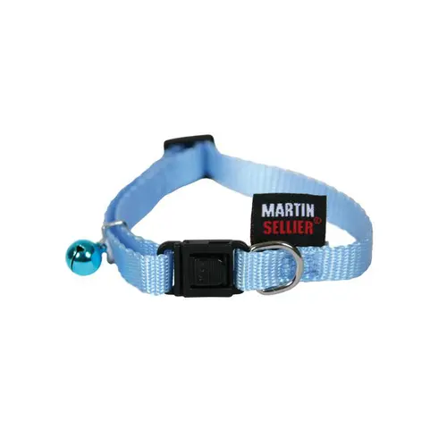 Pour profiter du jardin：Collier pour chat en nylon bleu ciel