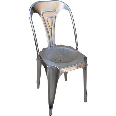 Chaise Vintage en métal (Argent)
