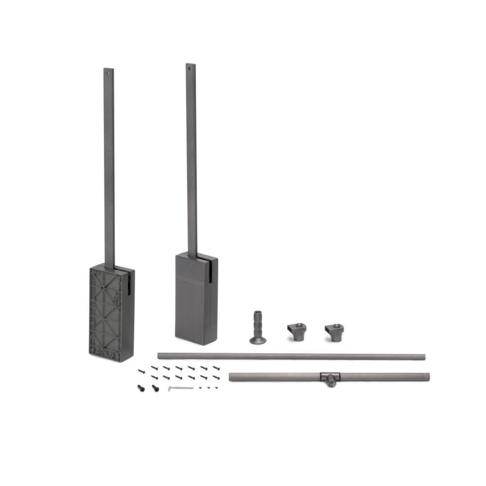 EMUCA SRL Penderie rabattable pour armoire Sway - 450 - 600mm - Acier - Aluminium et Plastique - Peint en titane