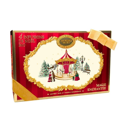 Malin pour le jardin:Coffret de thés et de tisanes bio carrousel Provence d'Antan - 24 sachets