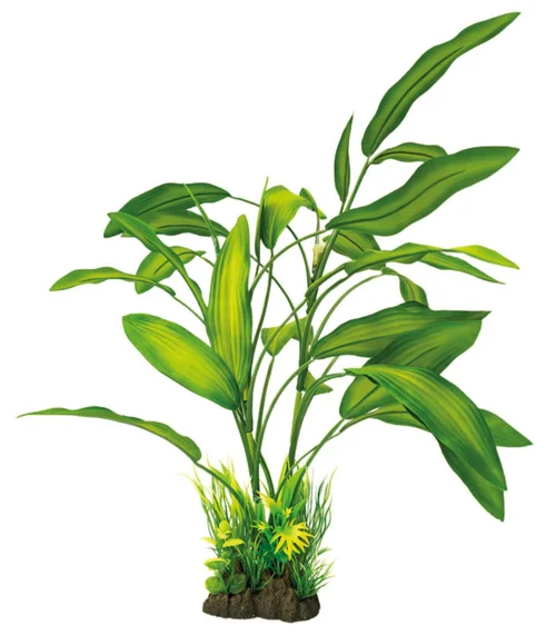 Confort au jardin:Plante artificielle pour aquarium ou terrarium coloris vert Cryptocoryne SuperFish Art Plant L - 40 cm