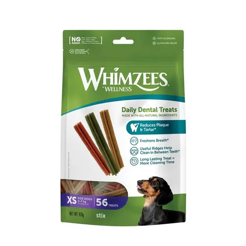 Mieux au jardin：Friandise pour chien Whimzees Stix XS en sachet de 420 gr
