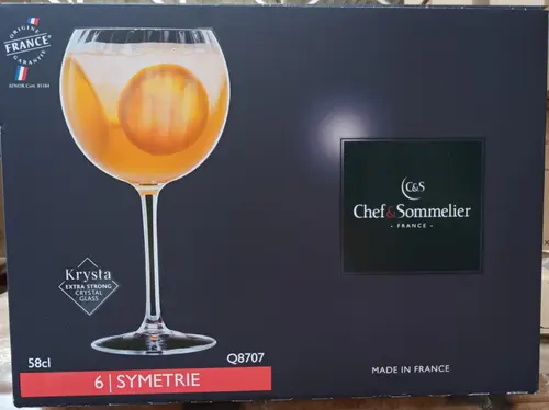 Solution pratique：Coffret 6 verres à spritz Chef Sommelier Symétrie 58 cl - les 6 pièces