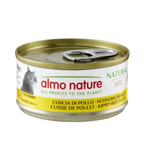 Vie dehors：Pâtée pour chat HFC Natural à la cuisse de poulet Almo Nature - 70 g