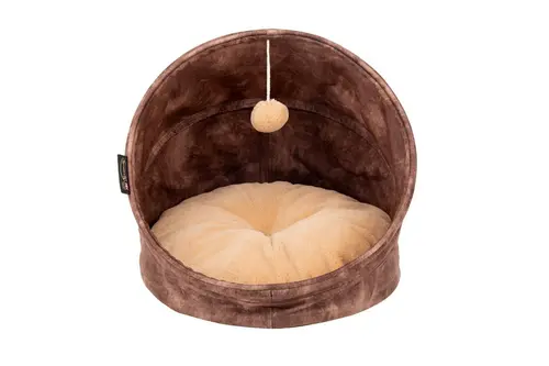 Jardin pratique:Grotte pour chat marron Kensington Scruffs – Taille 44 x 44 x 48 cm