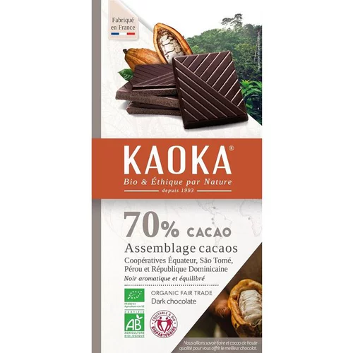 Qualité extérieur：Chocolat noir 70% KAOKA 100 g
