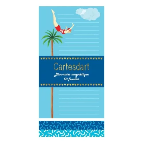Pour personnaliser votre jardin:Bloc-notes magnétique (nm) Cartesdart - 10,5 x 21 x 1 cm