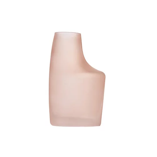 Extérieur moderne:Vase en verre coloris rose Socco – 14,5 x 10 x H 23,5 cm