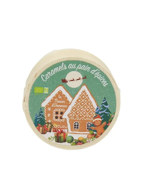 Pour compléter votre espace extérieur:Mini boite bois caramel pain d'épices bio Maison Armorine - 40 g