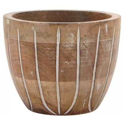 Pot en manguier patiné 15 cm