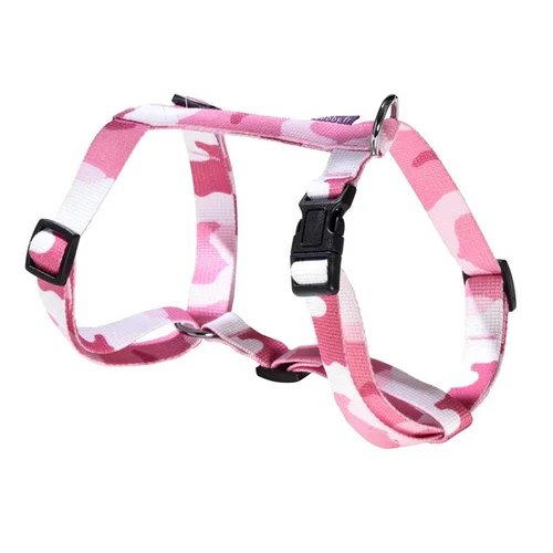 Idée simple:Harnais pour chien en nylon coloris rose Bobby Camouflage - Taille L