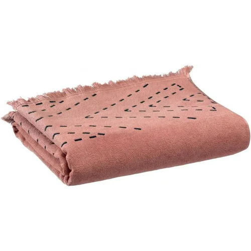 Jardin tendance：Drap de bain en coton coloris blush Julia - 90 x 150 cm