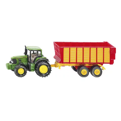 Espace vert utile：Tracteur avec remorque ensillage Siku - echelle 1/64e
