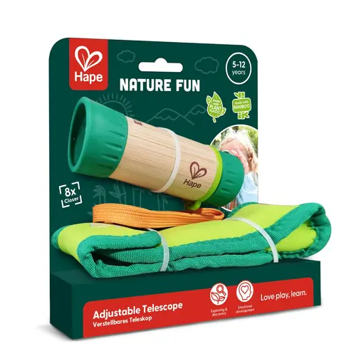 Jardin équipement:Télescope réglable en bambou Hape à partir de 5 ans - 15 x 5,1 x 15 cm