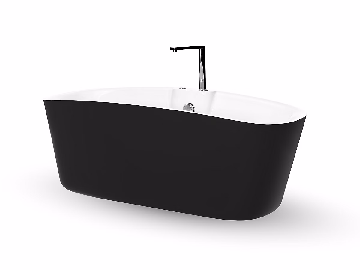 Baignoire Balnéo îlot Tao Black Bulle 170 × 80 × 65cm – By Spalina