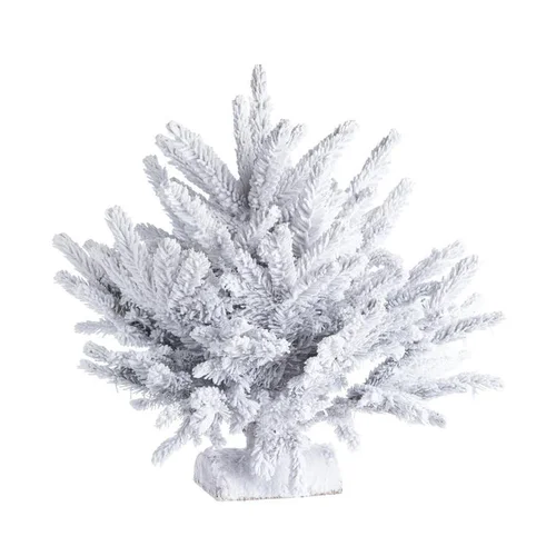 Une touche jardin：Sapin de Noël naturel blanc effet enneigé glacé avec LED incorporées MagicTree®