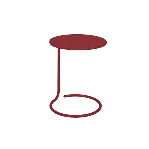 Un atout pour le jardin:Table basse déportée Coolside coloris piment en acier Fermob - Ø42 x 53 cm