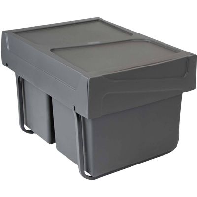 Poubelle de recyclage pour la cuisine 2 bacs de 15 litres Cook