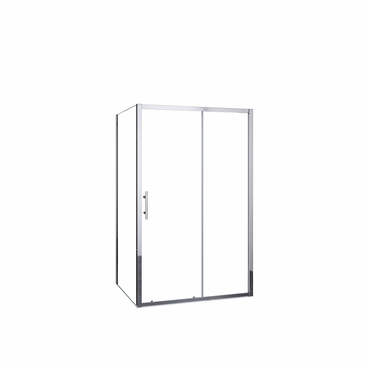 Cabine de douche 130 × 90 × 190cm porte de douche + paroi latérale en verre trempé