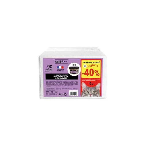 Déco extérieur:Aliment humide pour chat Hamiform Cuisiné n°25 Homard/Saumon - 8 x 80 g