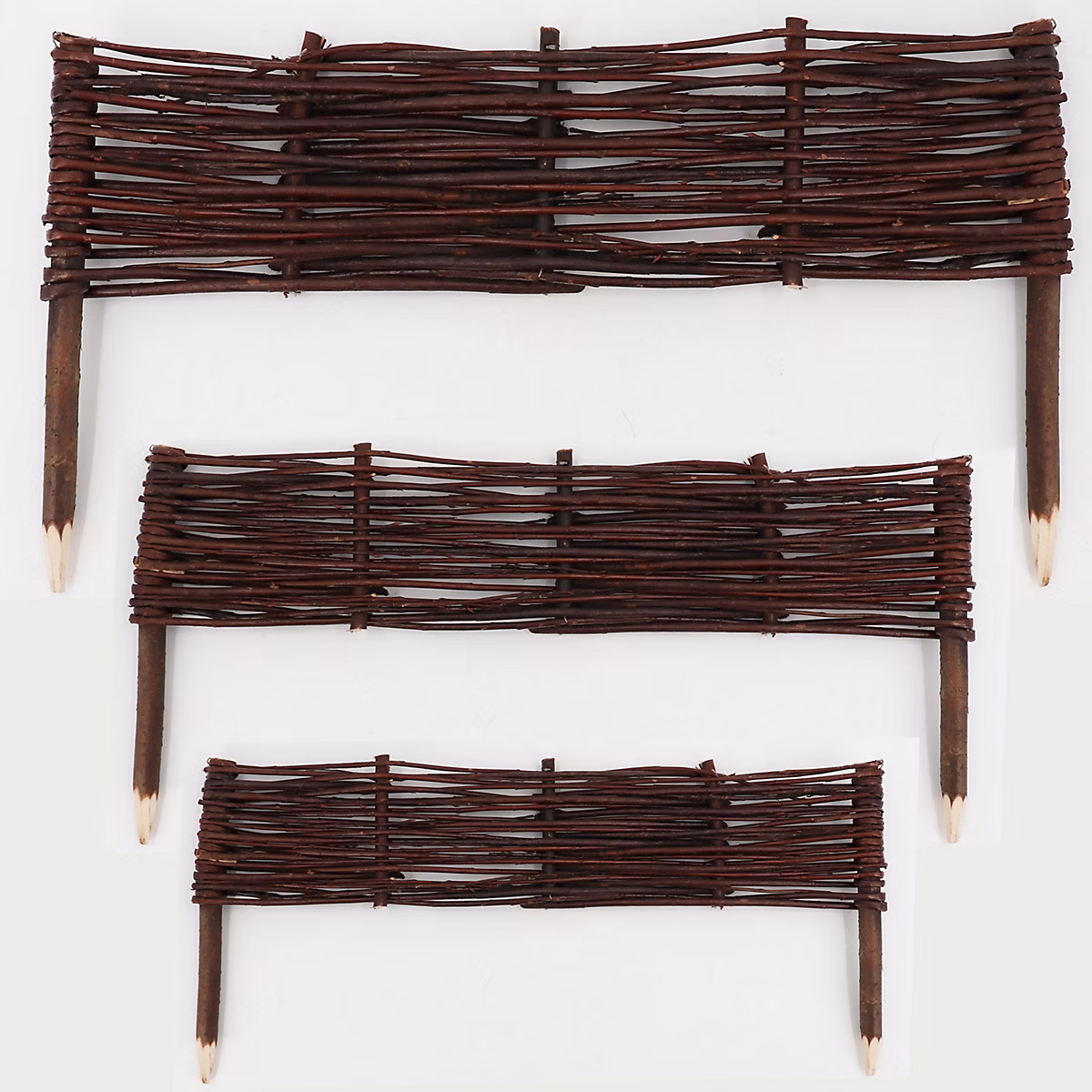 10 bordures de lit en saule 30 × 60cm I bordure de lit Aquagart