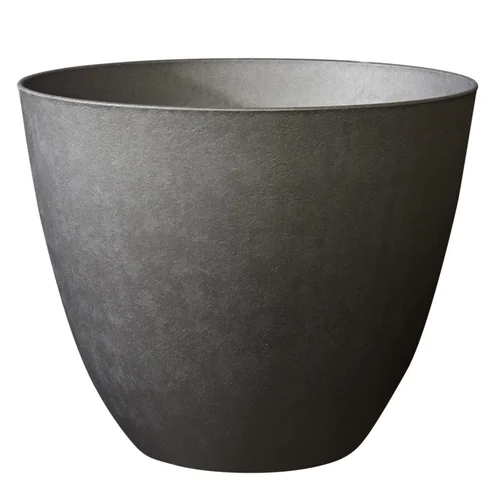 Déco pour le jardin:Pot en matière recyclée coloris gris ardoise Poetic Elément conique 63 L - Ø 49,3 x H 42 cm