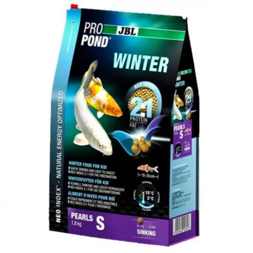 Pour profiter dehors：Nourriture d'hiver pour carpes koï, spécifique, JBL BASSIN ProPond Winter S - 1,8 kg