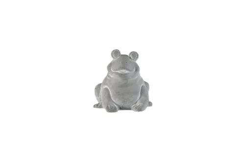 Style jardin：Grenouille en ciment gris Pot&Déco - 8 x 7 x 7 cm