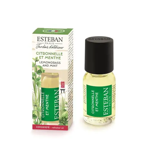 Solution nature:Concentré de parfum en flacon compte-goutte Citronnelle et menthe Esteban - 15 ml