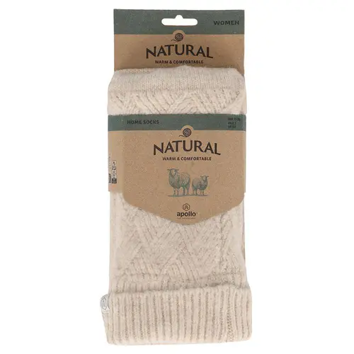 Pour votre espace extérieur：Chaussettes d'intérieur en laine coloris gris Apollo Structure - 39/42