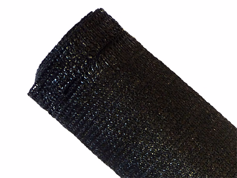 Brise-vue 90% – Noir, 185gr/m², Boutonnières Noir 1.2m x 10m