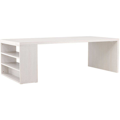 Table de repas 230 x 110 cm avec étagères Mika