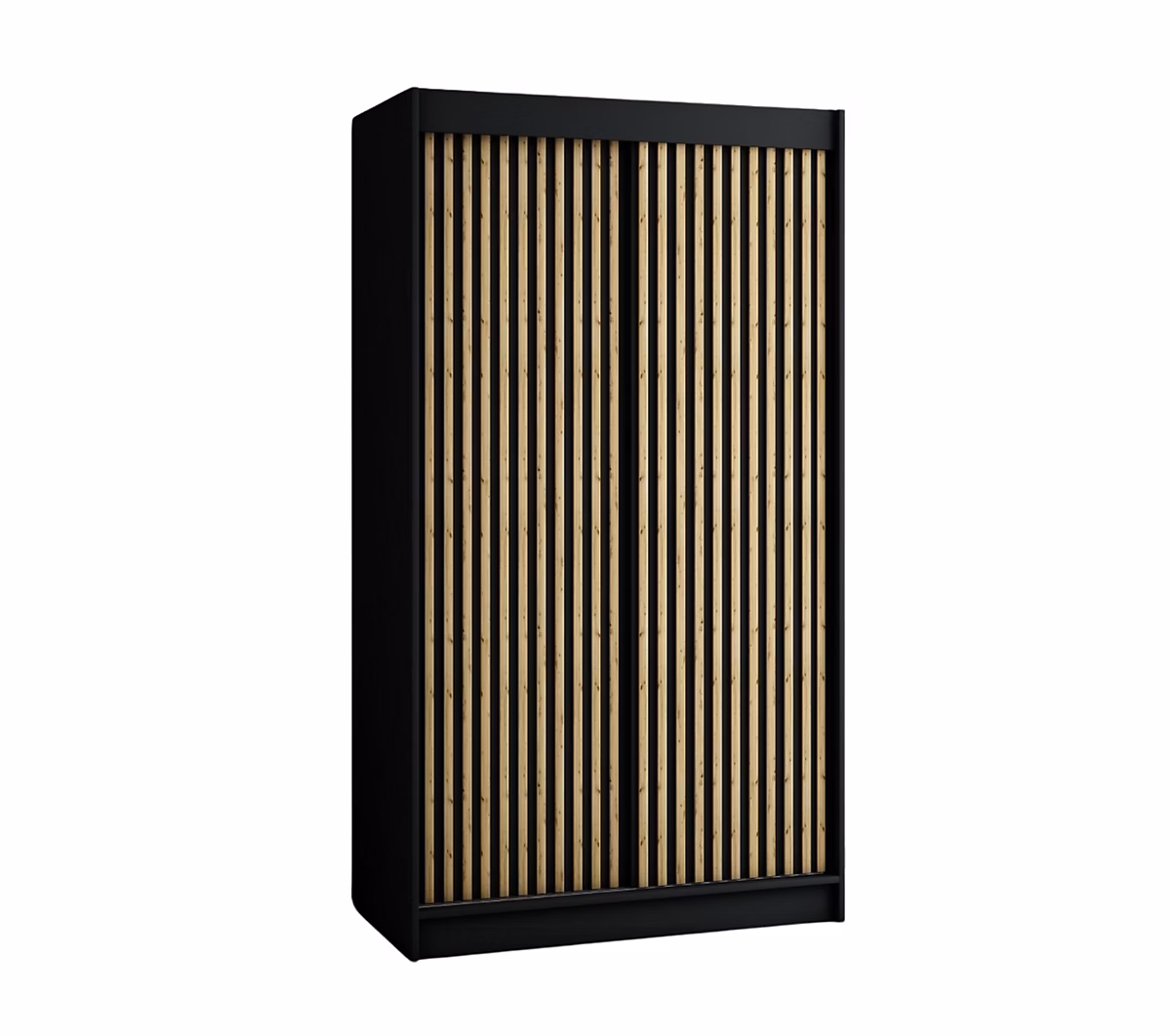 Armoire Lamelo 1 a portes coulissantes H. 200 x L. 120 x P. 62 2 portes – Réf. QDMIQKBRG2640398549