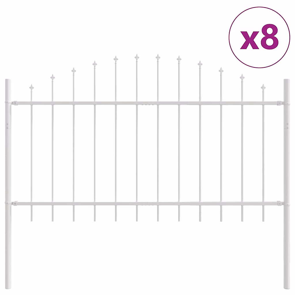 Clôture de jardin WOERDEN 8 pc 170 × 140 cm Blanc vidaXL