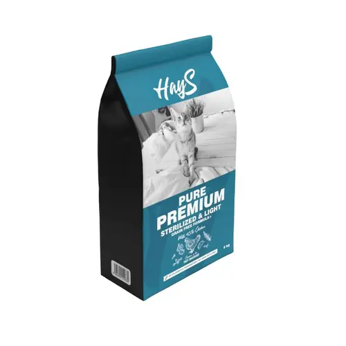 À avoir au jardin：Croquette pour chat adulte stérilisé au poulet light Hays Pure Premium - 6 kg