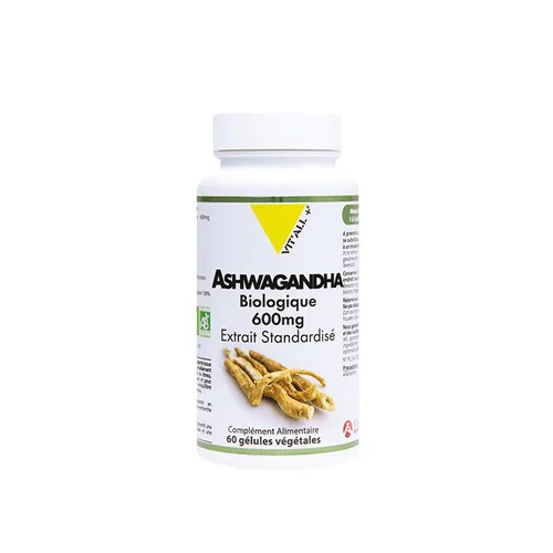 Moderne jardin：Extrait standardisé d’ashwagandha en boite de 600 mg