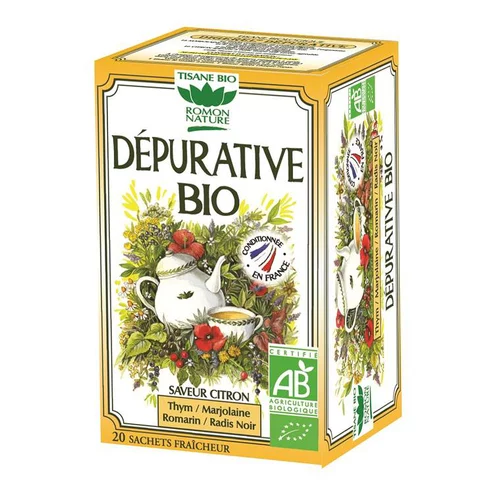 Jardin & déco：Tisane dépurative bio en boite de 32 g